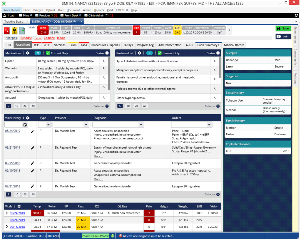 Experity Urgent Care EMR &amp; PM Software screenshot - 10 Migliori software per chioschi di accettazione pazienti del 2026