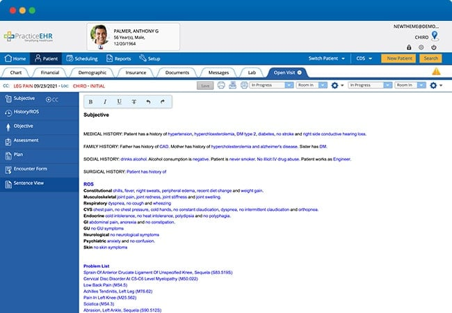 Practice EHR screenshot - 10 Migliori software per chioschi di accettazione pazienti del 2026