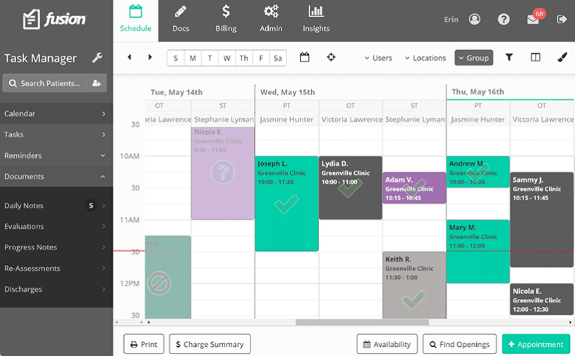 Fusion screenshot - 10 Mejores Herramientas de Software para Terapia Ocupacional Analizadas en 2026