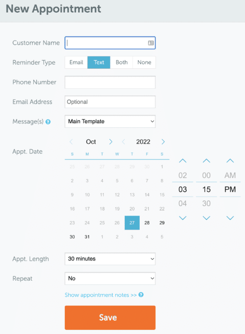 GoReminders screenshot - 10 migliori software per promemoria appuntamenti nel 2026