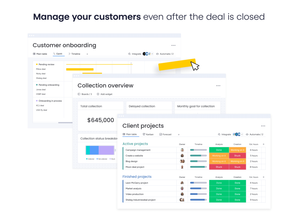 monday sales CRM screenshot - 10 Mejores Software de Gestión de Relaciones con Pacientes en 2026