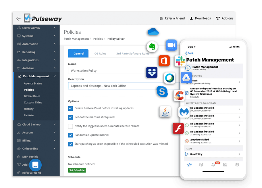 Pulseway screenshot - 10 mejores programas de monitoreo remoto de pacientes para 2026