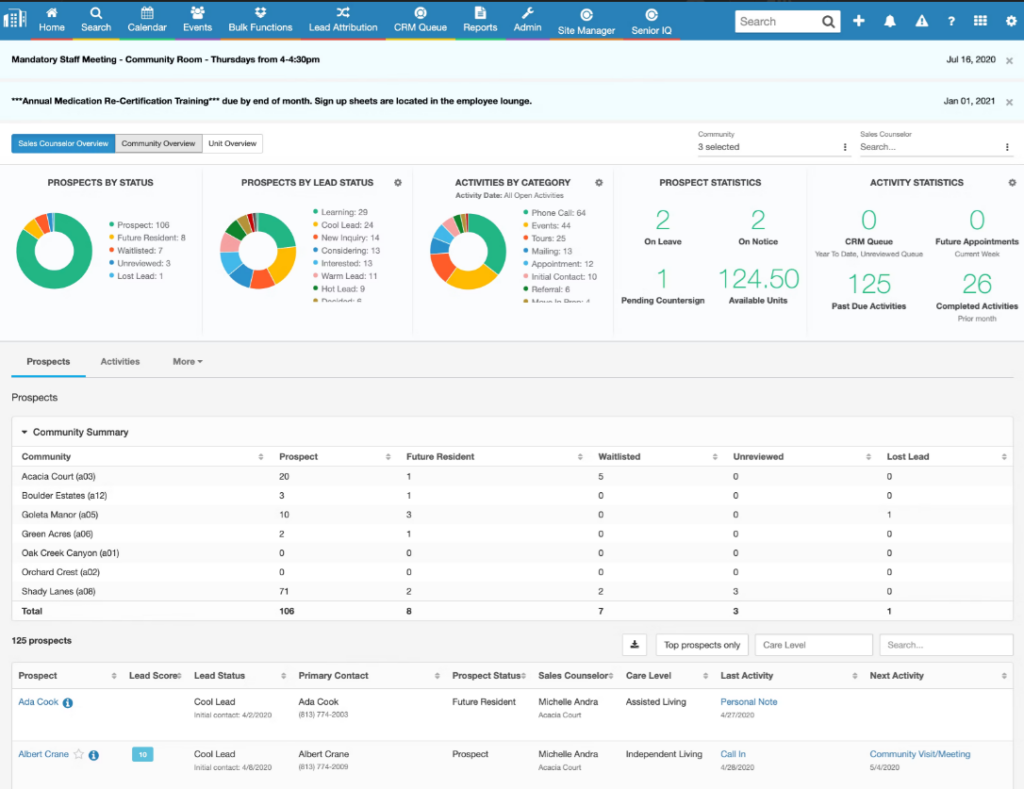 Yardi screenshot - I 10 migliori software per l’assistenza a lungo termine per il 2026