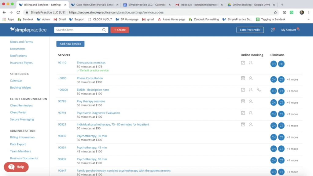 Simple Practice screenshot - 10 Migliori soluzioni di videoconferenza conformi a HIPAA nel 2026