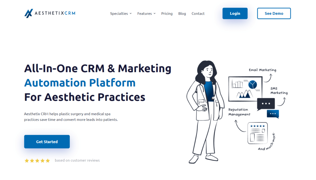 Aesthetix CRM screenshot - I 10 Migliori Software per Chirurgia Plastica sul Mercato del 2026
