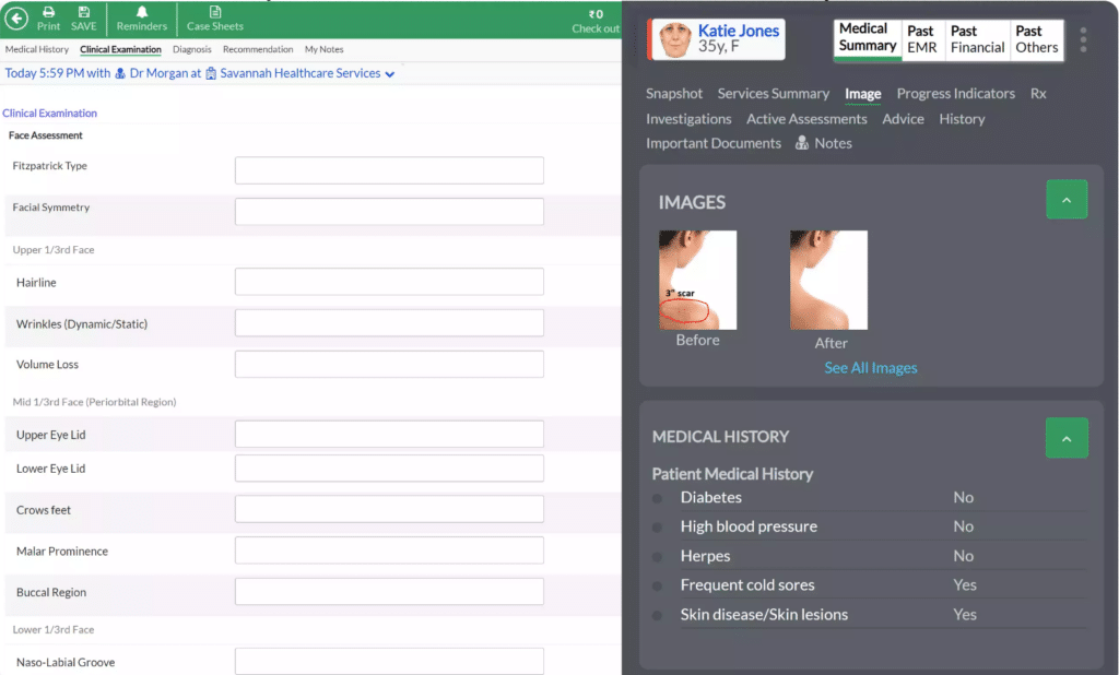 Clinicea screenshot - El Top 10 de Software de Cirugía Plástica en el Mercado de 2026