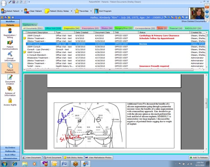 PatientNow screenshot - El Top 10 de Software de Cirugía Plástica en el Mercado de 2026