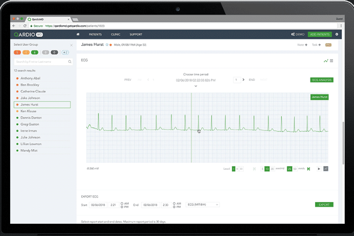 Qardio screenshot - 10 mejores programas de monitoreo remoto de pacientes para 2026