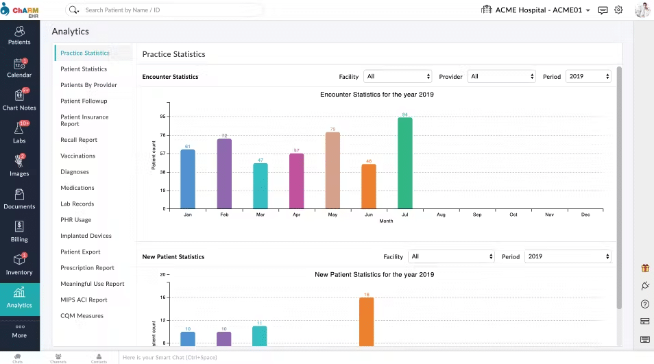 CharmHealth screenshot - 10 Mejores Soluciones de Historia Clínica Electrónica en la Nube para 2026 [Mis Opiniones]