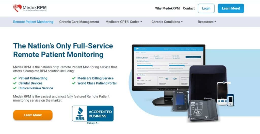 MedekRPM screenshot - 10 mejores programas de monitoreo remoto de pacientes para 2026