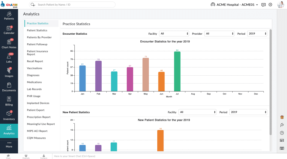 CharmHealth screenshot - 10 Mejores Software de FIV: Revisados y Comparados para 2026