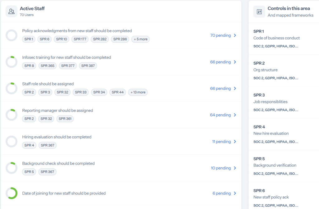 Sprinto screenshot - 10 migliori soluzioni software per la conformità sanitaria recensite per il 2026