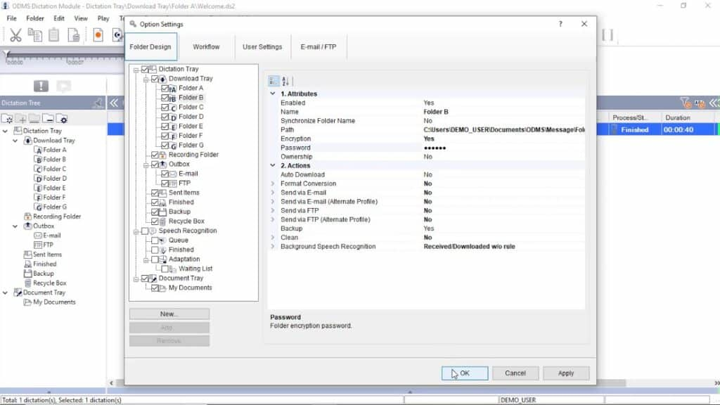 Olympus Dictation Software screenshot - 10 Migliori Soluzioni di Trascrizione Medica: Recensione per 2026