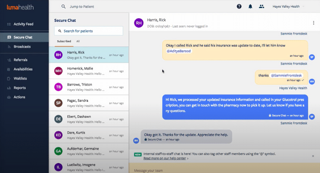 Luma Health screenshot - 10 Mejores Software de Admisión de Pacientes: Analizados para 2026