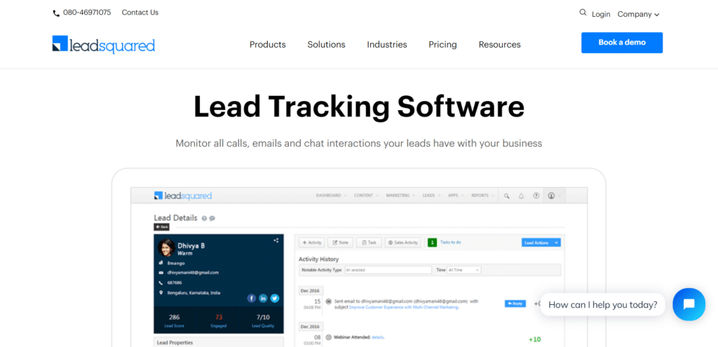 LeadSquared screenshot - 10 Mejores Software de CRM para el Sector Salud Analizados para 2026