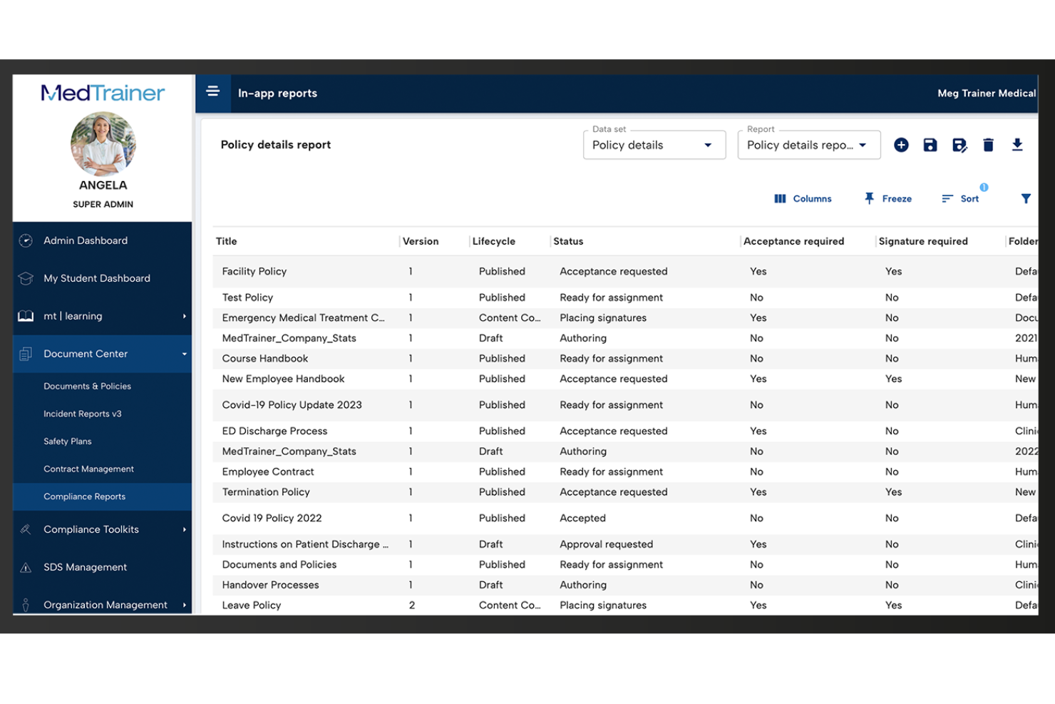 MedTrainer screenshot - 10 Mejores Software de Cumplimiento Sanitario Revisados para 2026