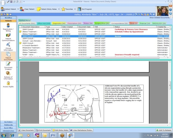 PatientNow screenshot - 10 mejores programas de dermatología: análisis para 2026