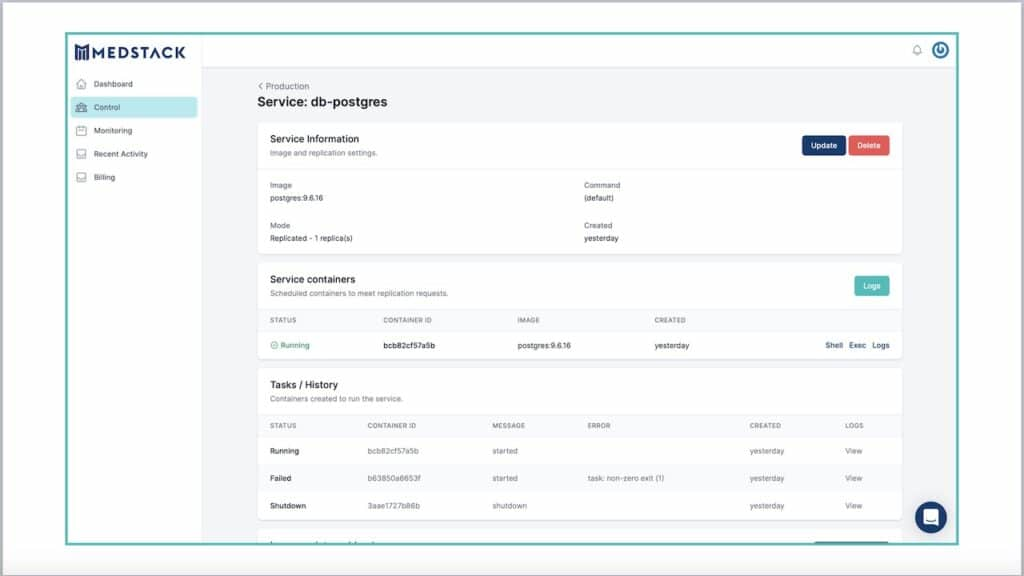 MedStack screenshot - 10 Migliori software per la gestione del rischio sanitario nel 2026