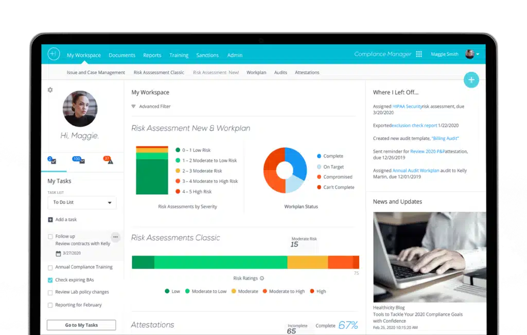 Healthicity screenshot - 10 Mejores Herramientas de Software para la Gestión de Riesgos en el Sector Salud en 2026