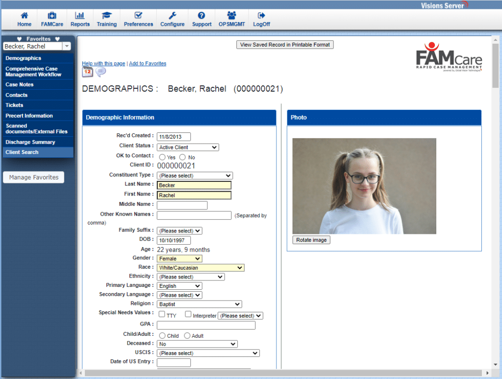FAMCare screenshot - 10 Mejores Software de Gestión de Casos de Pacientes Analizados para 2026