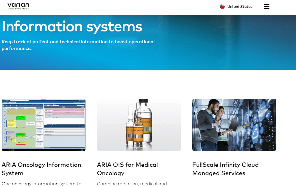 Varian ARIA Oncology Information System screenshot - 10 Migliori cartelle cliniche elettroniche per oncologia recensite per 2026
