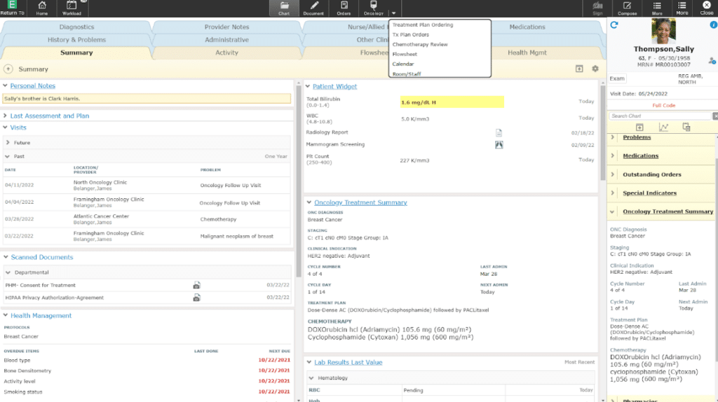 Meditech Expanse Oncology screenshot - 10 Migliori cartelle cliniche elettroniche per oncologia recensite per 2026