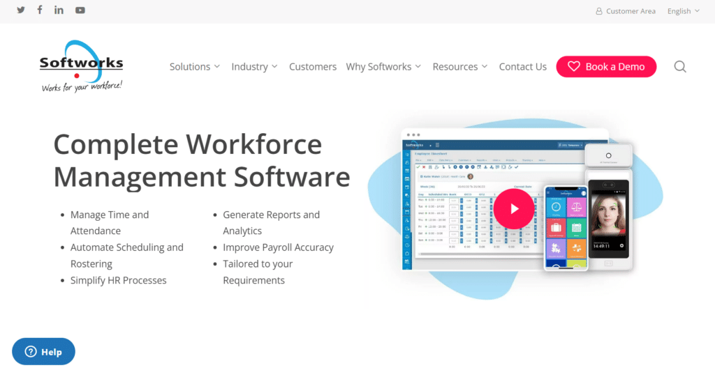 Softworks screenshot - 10 Mejores Programas para la Planificación de Turnos del Personal Médico de 2026