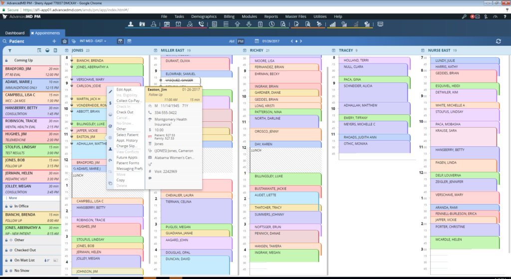 AdvancedMD screenshot - 10 migliori software medici recensiti per 2026