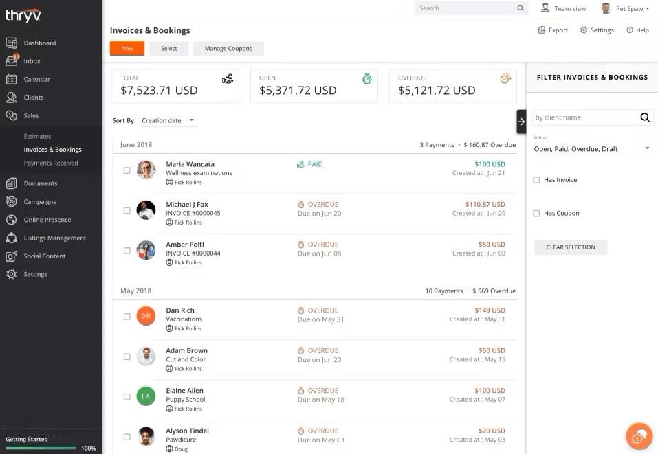 Thryv screenshot - 10 migliori software per la pianificazione del personale medico del 2026