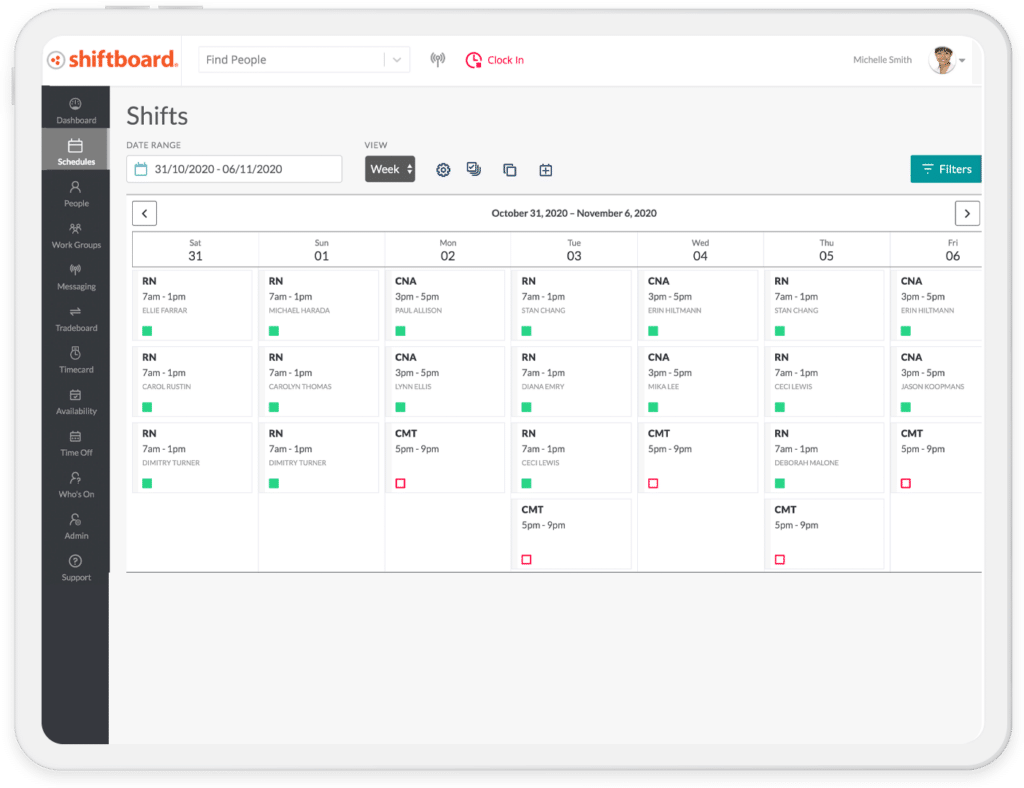 Shiftboard screenshot - 10 migliori software per la pianificazione del personale medico del 2026
