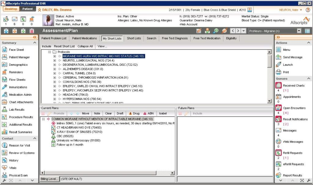 AllScripts screenshot - 10 migliori software per la prescrizione elettronica del 2026