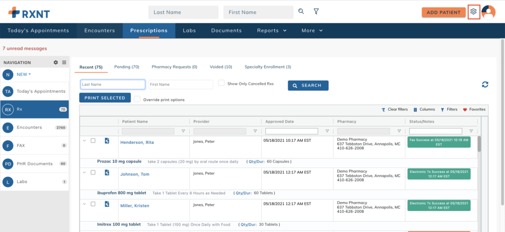 RXNT screenshot - 10 Migliori Software Pediatrici Nel 2026
