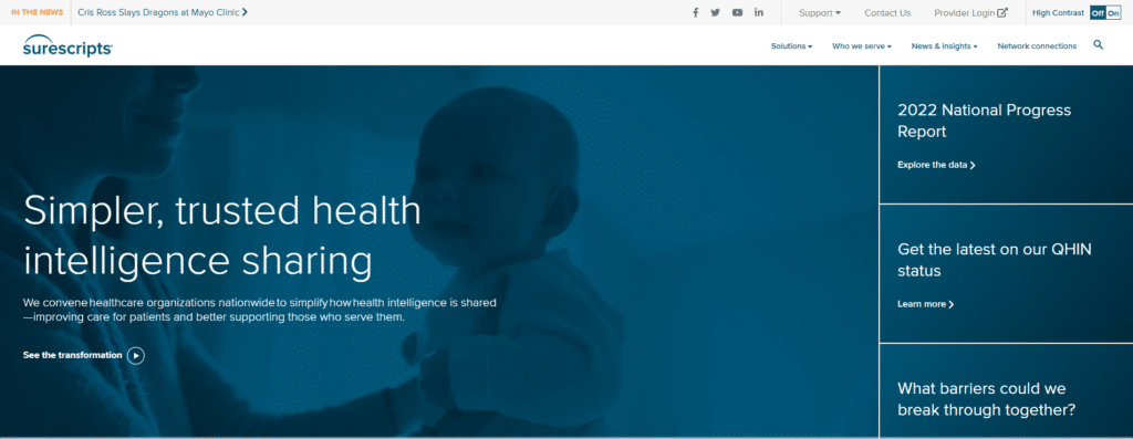 Surescripts screenshot - 10 migliori software di autorizzazione preventiva sanitaria per 2026