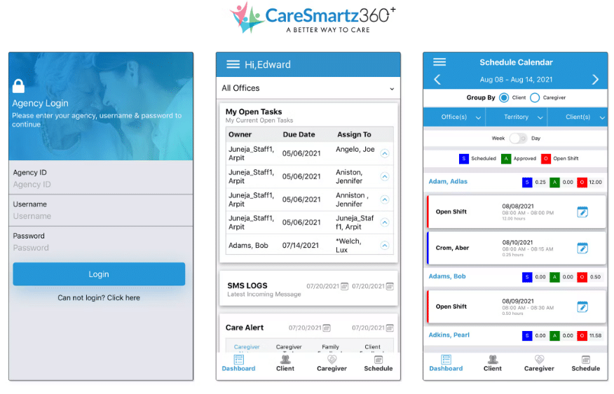 CareSmartz360 screenshot - 10 Migliori Soluzioni Software per Assistenza Domiciliare Privata per il 2026