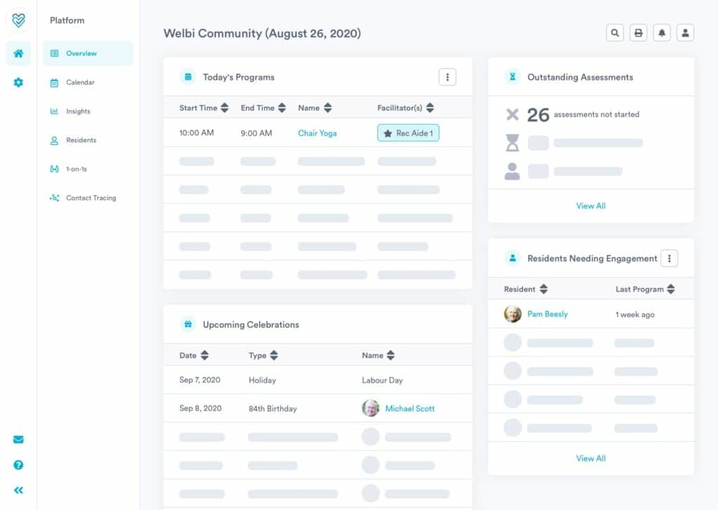 Welbi screenshot - 10 Migliori Software per Case di Riposo Recensiti nel 2026