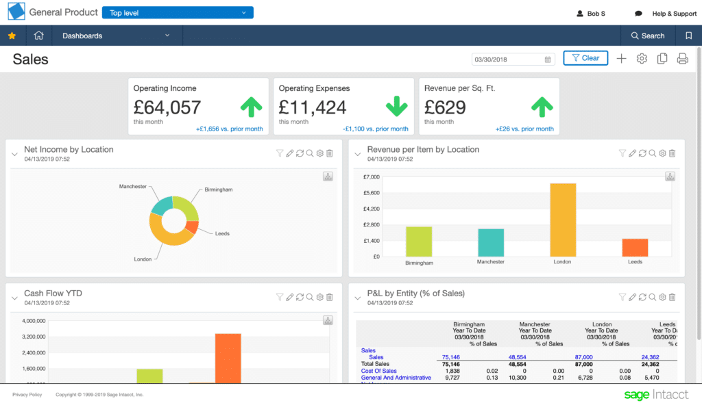 Sage Intacct screenshot - 10 Mejores Programas de Contabilidad Médica Revisados para 2026