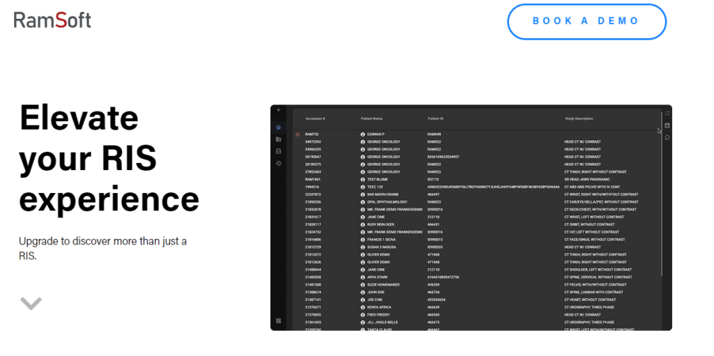 RamSoft screenshot - 10 migliori soluzioni software di radiologia recensite per 2026