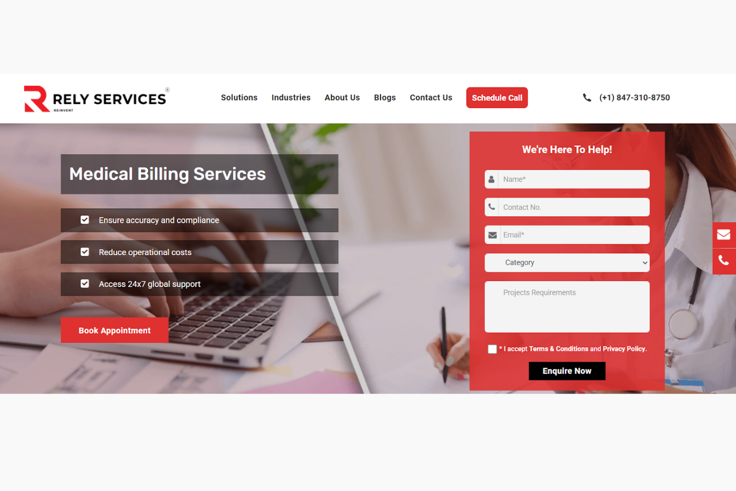 Rely Services screenshot - 10 mejores proveedores de externalización de facturación médica para 2026
