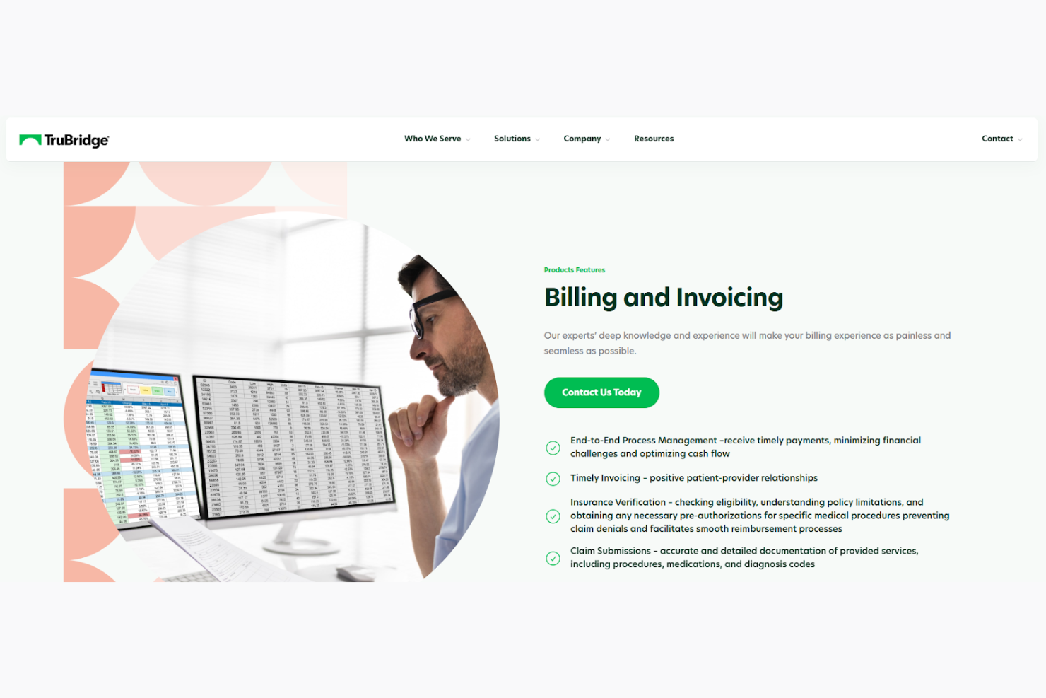 TruBridge screenshot - 10 migliori fornitori di outsourcing della fatturazione medica per 2026