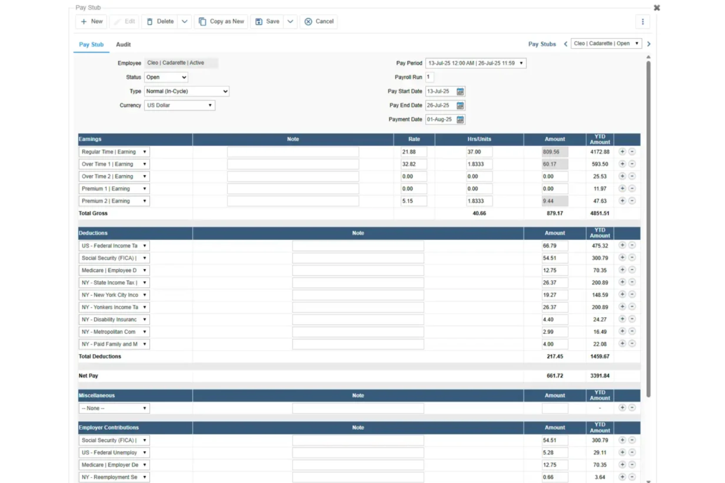 TimeTrex screenshot - 1 mejores programas de nómina para atención domiciliaria revisados para 2026