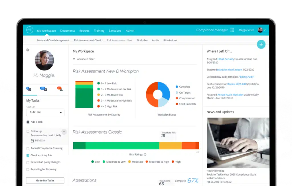Healthicity screenshot - 10 Migliori software per la gestione del rischio sanitario nel 2026