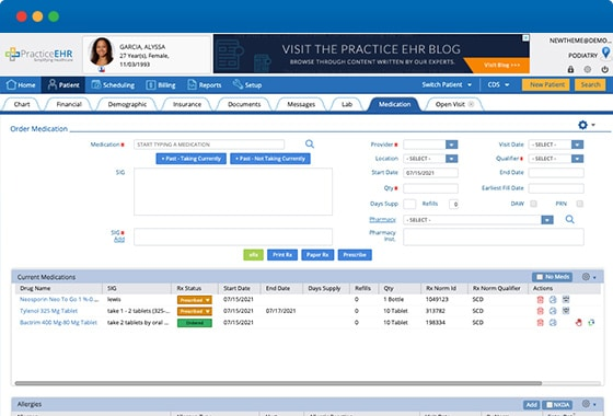 Practice EHR screenshot - 10 Migliori Software EHR per Optometria per 2026 [Le Mie Recensioni]