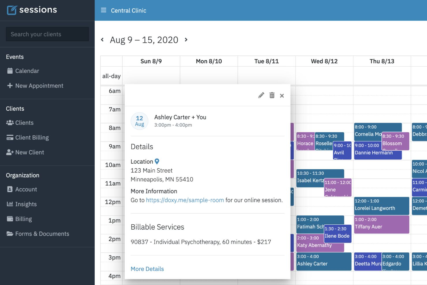 Sessions Health screenshot - 10 Beste Gratis EPD’s In 2026