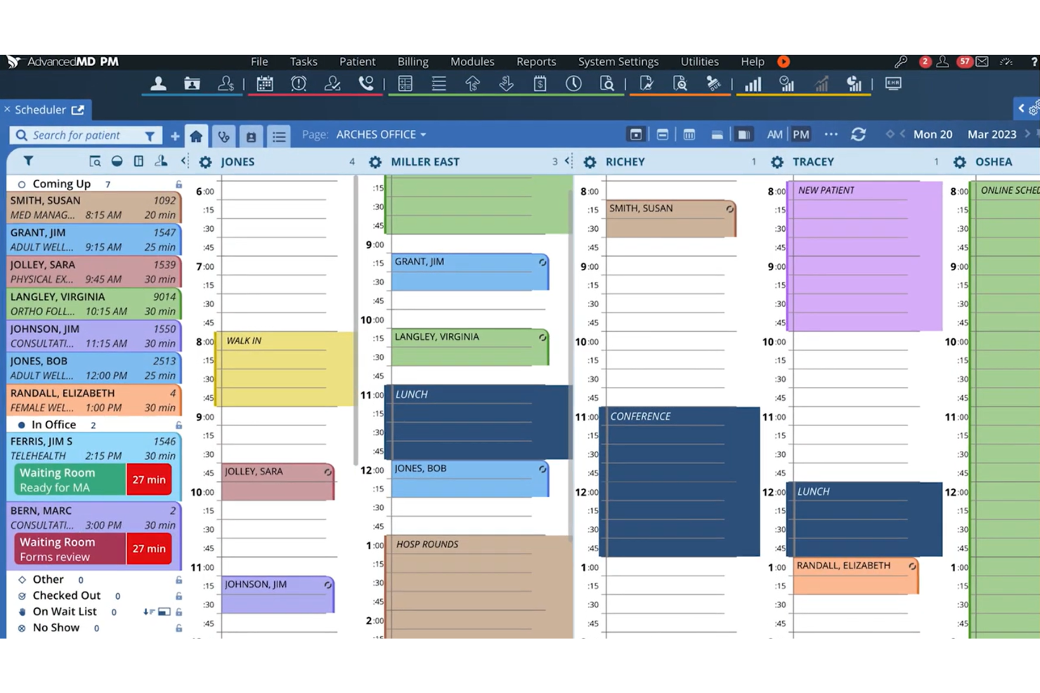 AdvancedMD screenshot - 10 beste cloud-EMR-software in 2026