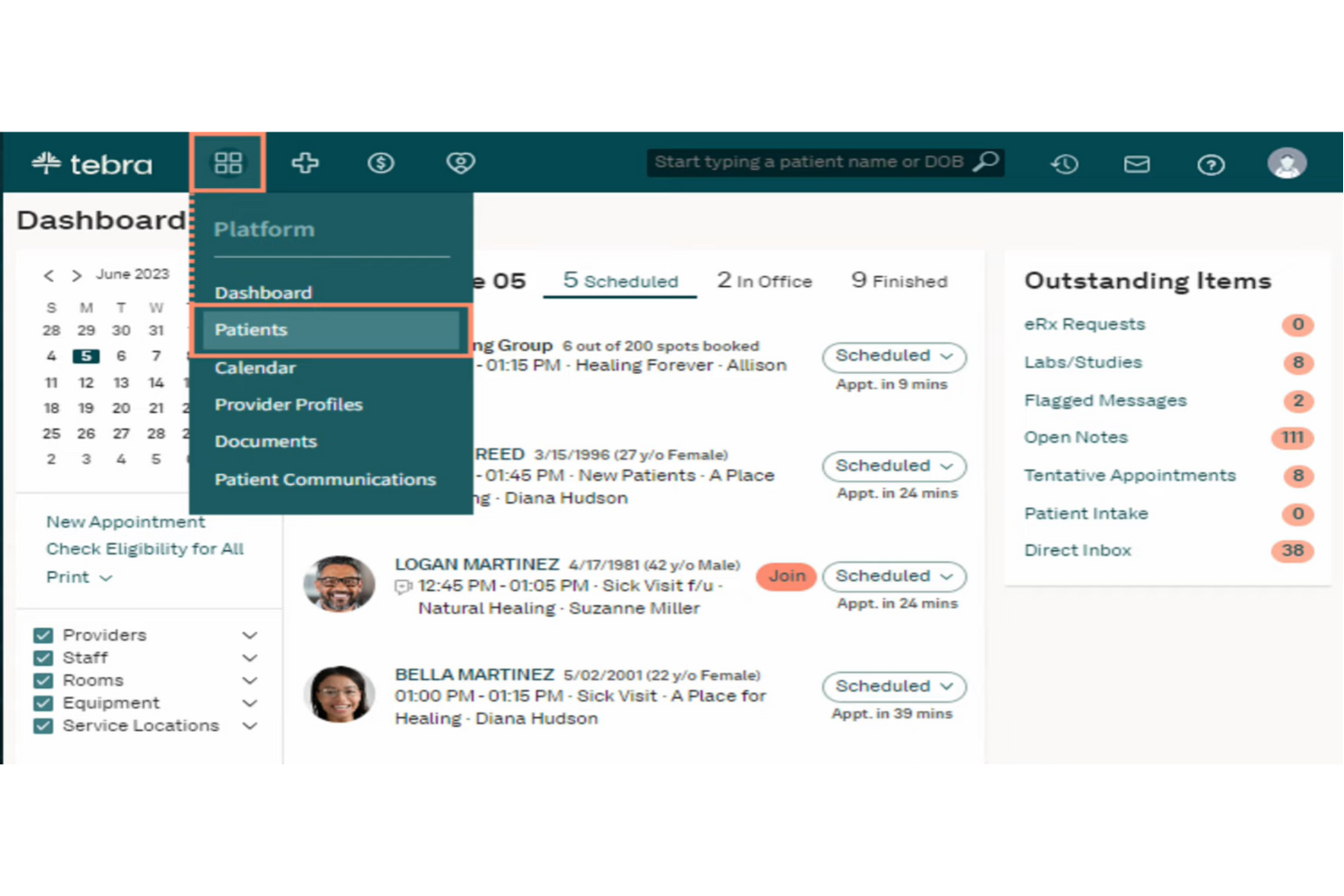 Tebra screenshot - 10 beste HIPAA-conforme factureringssoftware beoordeeld in 2026