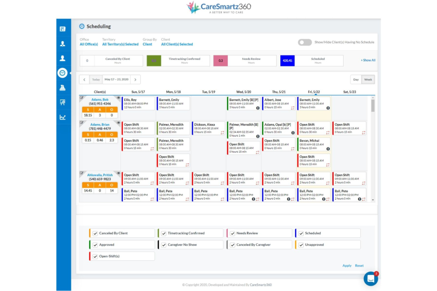 CareSmartz360 screenshot - 10 beste salarissoftware voor thuiszorg, beoordeeld voor 2026