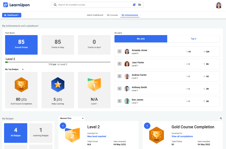 LearnUpon screenshot - 10 beste leermanagementsystemen voor de gezondheidszorg voor 2026