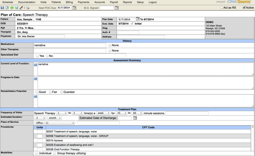 ClinicSource screenshot - 10 beste softwareoplossingen voor logopedie in 2026