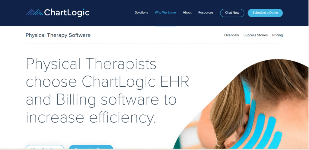 ChartLogic screenshot - 10 beste facturatiesoftware voor fysiotherapie beoordeeld in 2026
