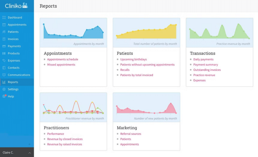 Cliniko screenshot - 10 beste elektronische patiëntendossiers voor podiatrie voor 2026 [Mijn beoordelingen]